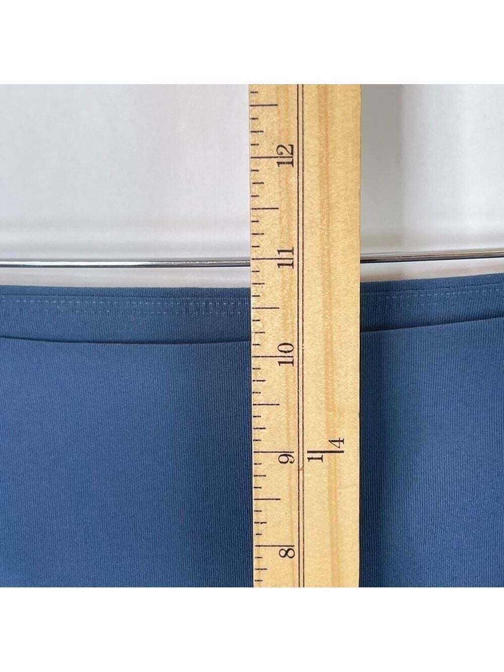 Mondetta Blue Polyester Blend Stretch Skinny Mesh Pockets Yoga Pants Size Small - Picture 14 of 16